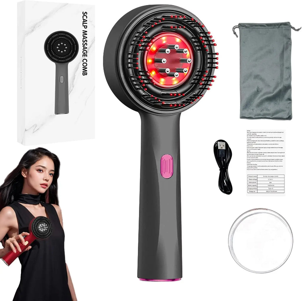 Peigne massant électrique avec applicateur d’huile